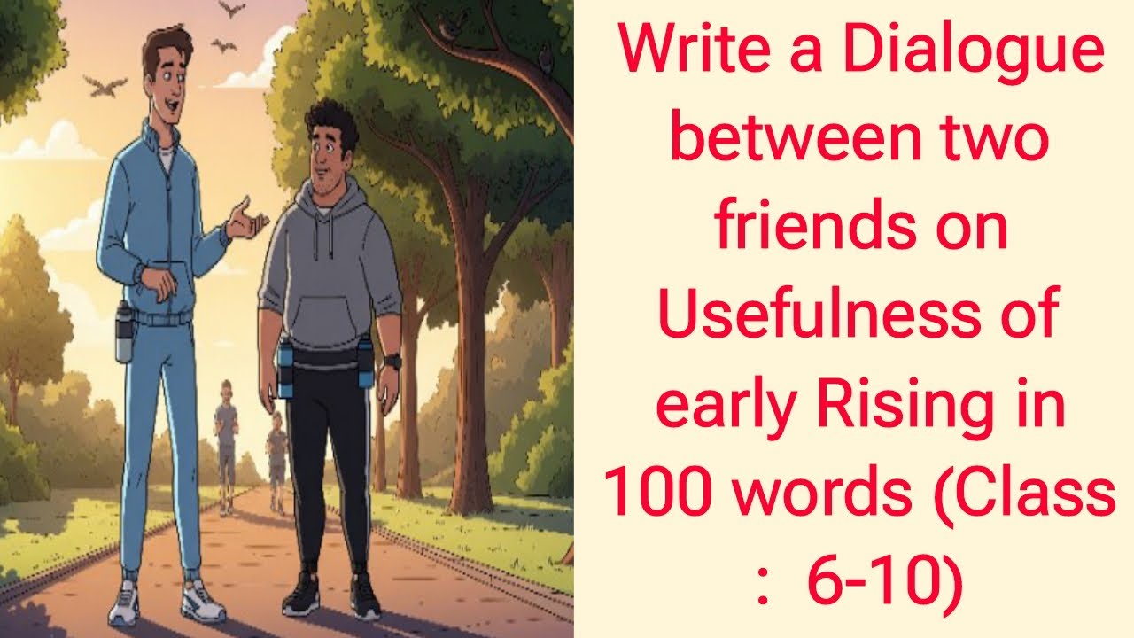 Write a dialogue between Two friends on usefulness of early rising in 100 words | Dialogue Writing