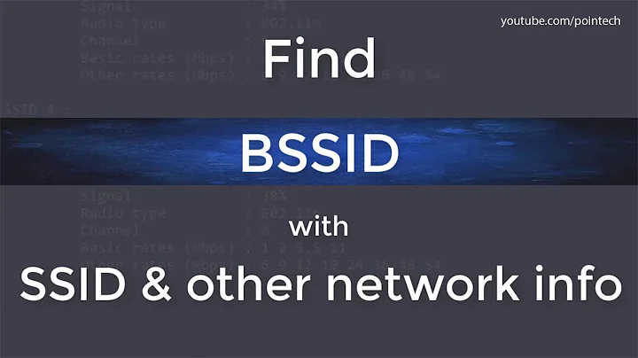 How to find BSSID of wifi network with SSID, Signal strength & rates, Radio Type | PoinTech