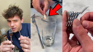 You won't believe this fork balancing trick!! 😱 - #Shorts