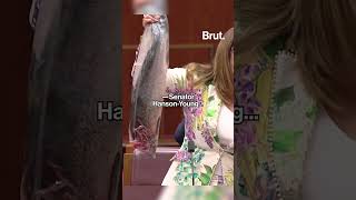 Sarah Hanson Young, an Australian senator, brought a dead fish into Parliament
