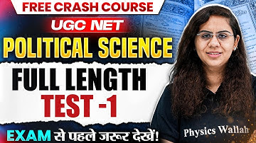 UGC NET Political Science | UGC NET Political Science Full Length Mock Test | UGC NET PYQs 2025