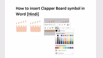 How to insert Clapper Board symbol in Word Hindi