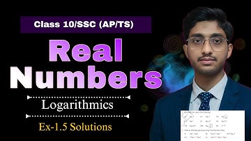 Real Numbers || Ex 1.5 solutions || ssc maths || AP and ts 10th maths solutions|Logarithmics