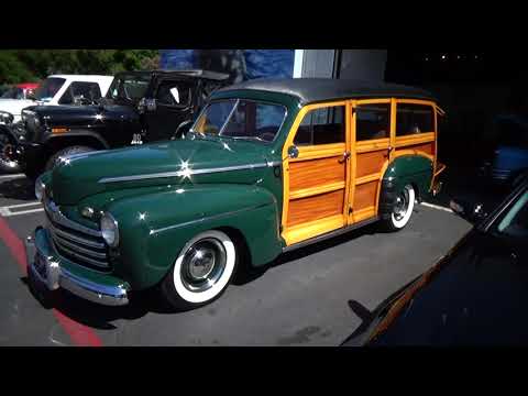 1947 Ford Deluxe woody wagon test drive at Laguna Classic