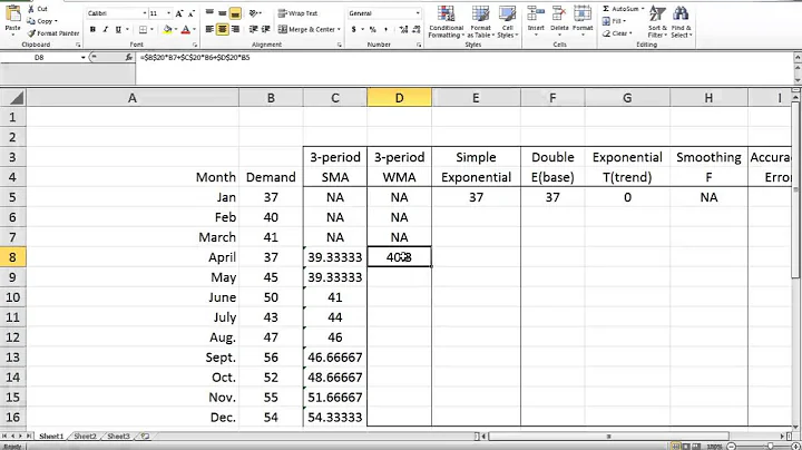 Time Series Forecasting in Excel