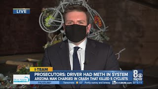 Arizona man charged in crash that killed 5 cyclists, driver had meth in system