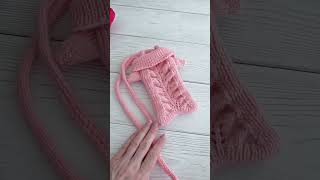Knitted Sweater Phone Pouch 📱🩷 Easy Two-Needle Pattern #knitting #shorts