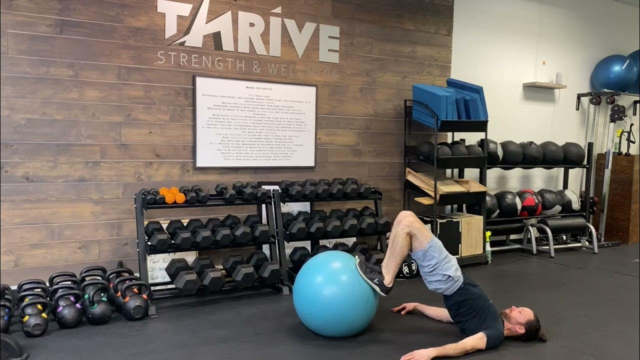 Stability Ball Hamstring Curl Exercise Demonstration and Instruction