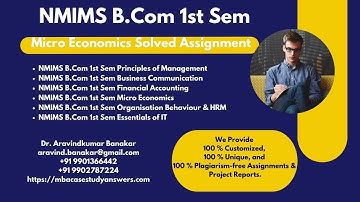 NMIMS Dec 2024 B COM Solved Assignments