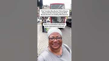 This "London Bus Aunty" Only Shares Videos Of Her Silently Posing With Buses And It’s Wholesome