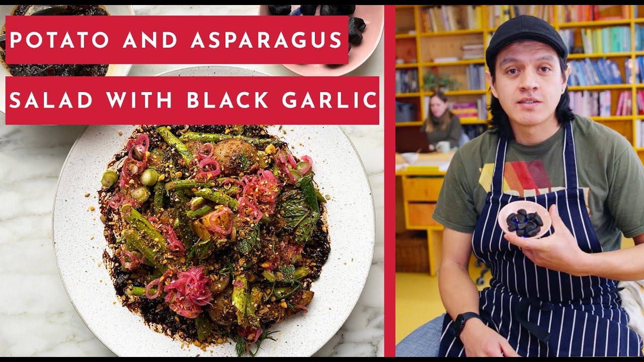 Potato and Asparagus Salad with Black Garlic and Dukkah Ottolenghi 20