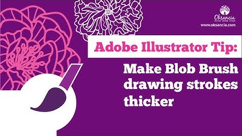 How to make vector Blob Brush tool drawing outline thicker in Adobe Illustrator CC tutorial
