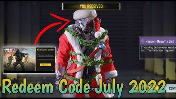 Codm Redeem Code 2022 | Codm Codes 2022 | Cod Mobile Redeem Code July 2022