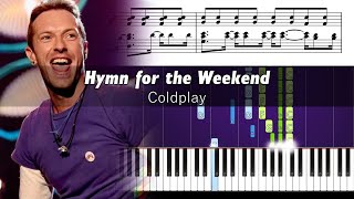 Coldplay - Hymn for the Weekend - Accurate Piano Tutorial with Sheet Music