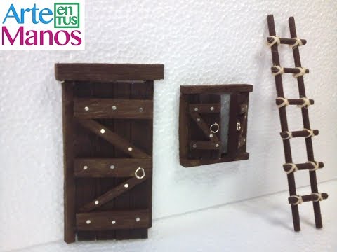 Cómo hacer PUERTAS y VENTANAS MINIATURAS para BELENES