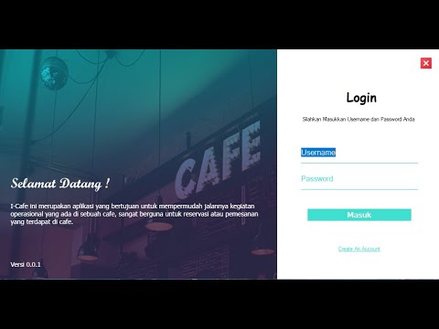 1. Login Form ( Aplikasi I-Cafe ) VB.Net