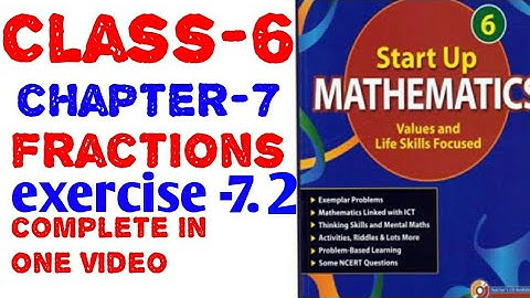 6 class chapter -7 fractions exercise -7.2 start up mathematics  viva education