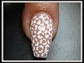 uñas escultural con acrílico Nude pintadas a mano