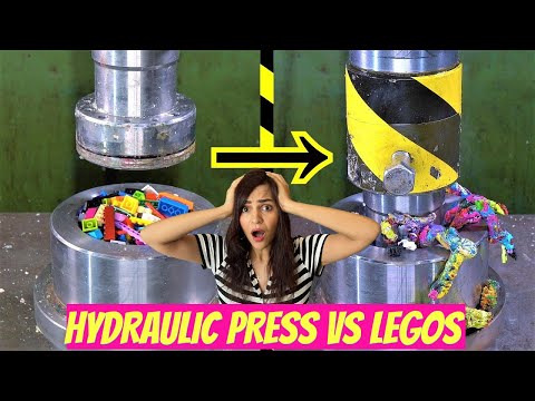 Hydraulic PRESS VS LEGOS (OMG)  #SHORTS