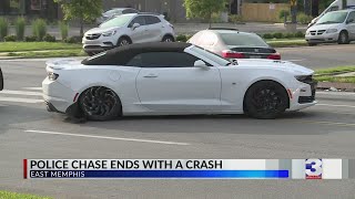 East Memphis police pursuit ends in crash, witness speaks