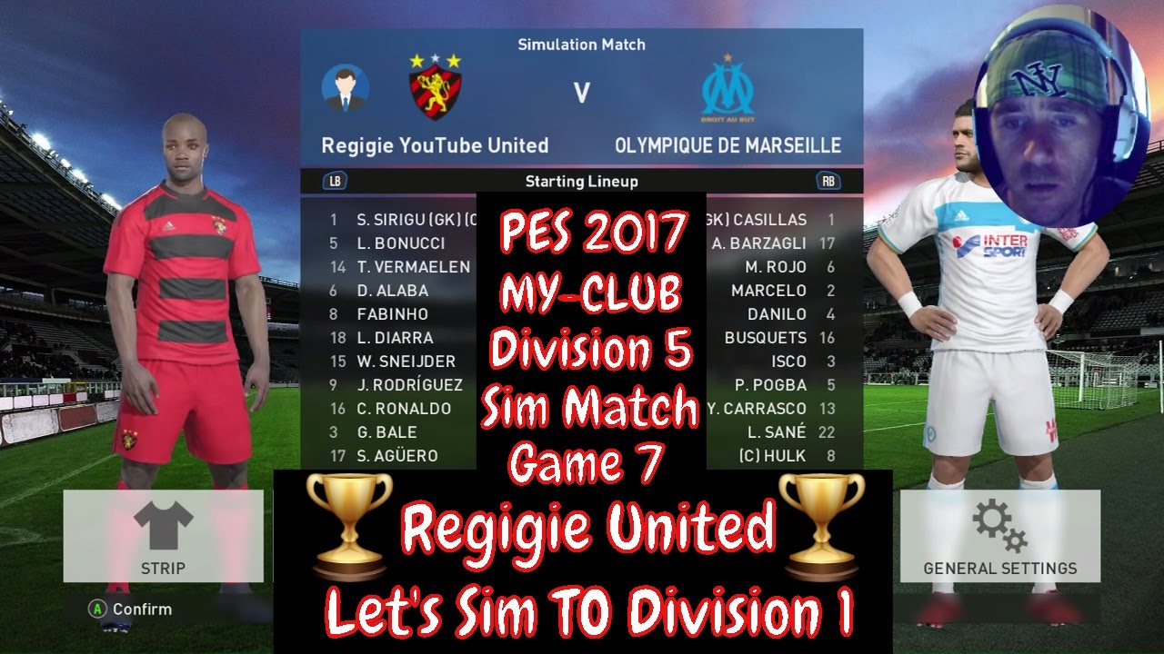 PES 2017 MYCLUB Division 5 Sim Match, Game 7 Regigie United Let's Sim TO Division 1
