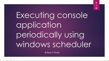 Executing console application periodically using windows scheduler