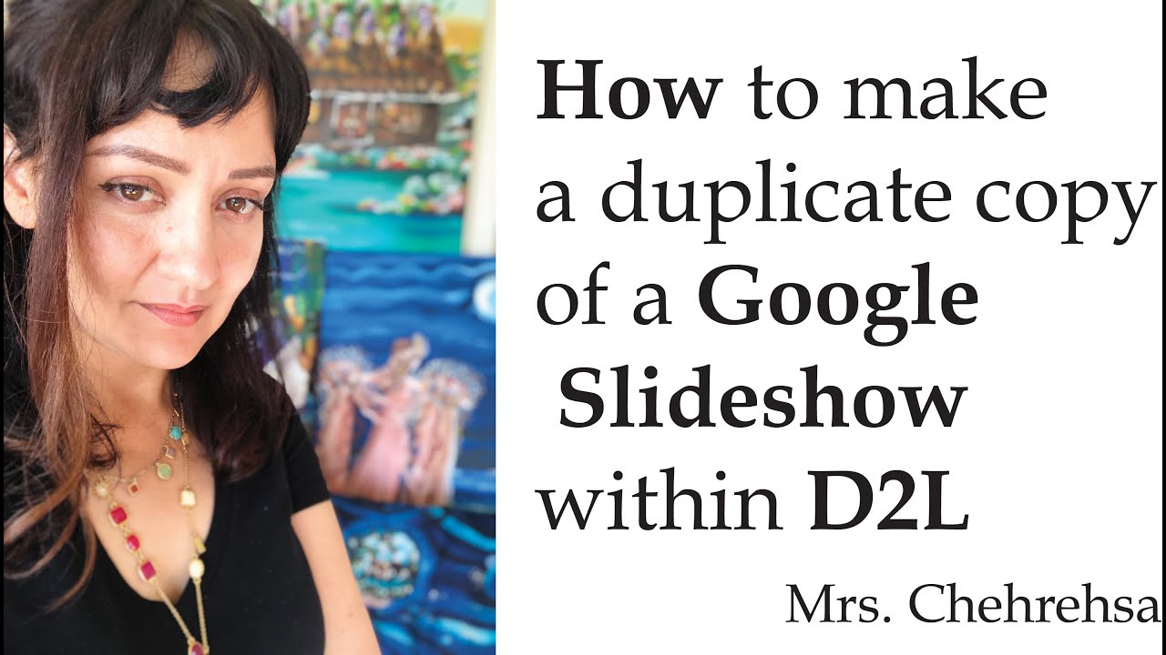 Making A Copy Of Google Slideshow In D2L For Students YouTube