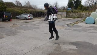 Gravity Industries has developed "The Daedalus," a hovering exoskeleton powered by mini-jet engines. But don