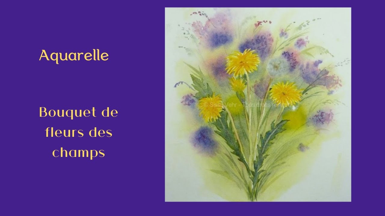 Aquarelle Débutant : peindre un bouquet de fleurs à l'aquarelle
