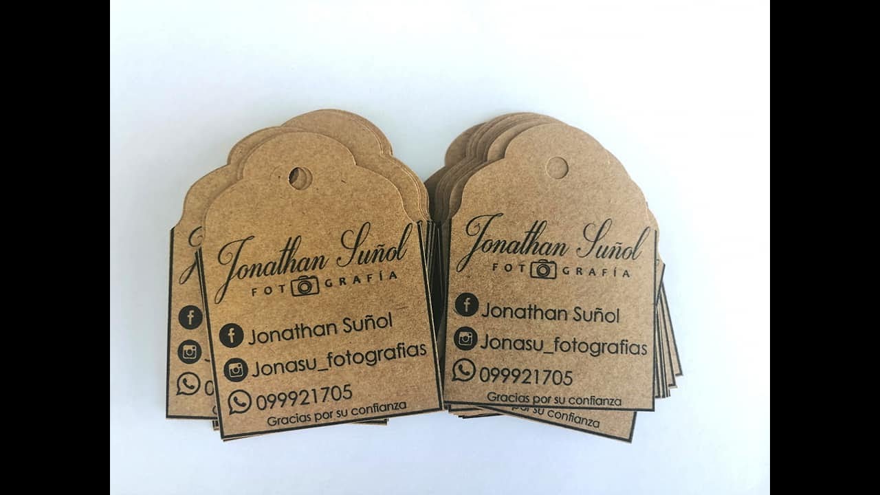 Como hacer Tags o tarjetas personales desde el diseño YouTube