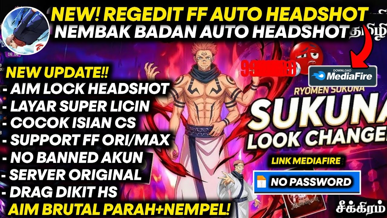 NEMBAK BADAN HS100%‼️ REGEDIT FF AUTO HEADSHOT TERBARU 2026 ANTI SERVER CHEAT & ANTI BANNED