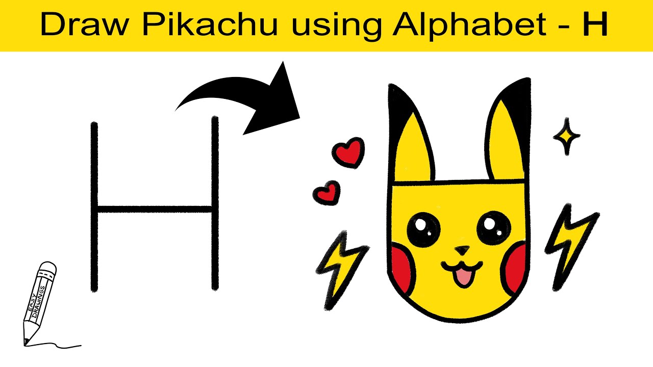 HOW TO DRAW PIKACHU FACE (EASY) /// COMO DESENHAR O PIKACHU FÁCIL