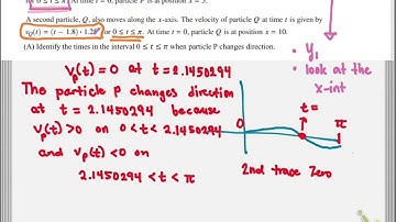 AP Calculus AB Particle Motion FRQ