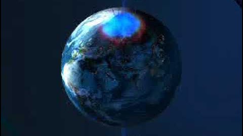 Animation of solar wind impacting the magnetosphere and creating aurora