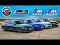 Alpina B3 v BMW M3 v M340i v M340d: Touring DRAG RACE