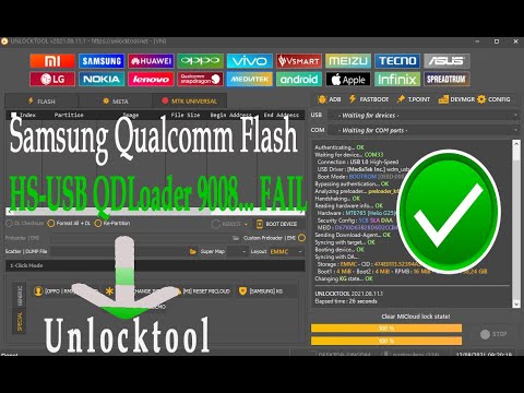 Samsung Qualcomm Flash Full HS USB QDLoader 9008 Only Ap, BL, CP, CSC By UnlockTool 2021