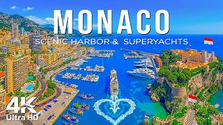 Monaco 4K Drone Footage UHD | Luxury Harbor Views, Golden Coast &amp; Mediterranean Charm