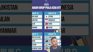 hasil drawing Piala Asia u-17 2026 #sepakbola #pialaasia #afc #fypシ