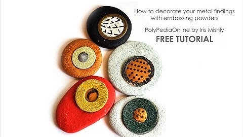 PolyPediaOnline TV FREE Polymer Clay Tutorial - How to create faux enamelling w/ embossing powders