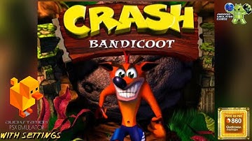 Crash Bandicoot Gameplay Duckstation ( PS1 Emulator ) with settings