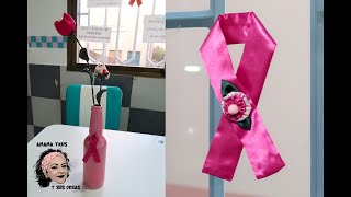 Decoración en apoyo a la lucha contra el cáncer de mama  AMAMA TXUS