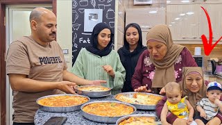 عملتلهم حفلة بيتزا 🍕 بكل انواعها سلمت كل واحد صنية في ايدو💃