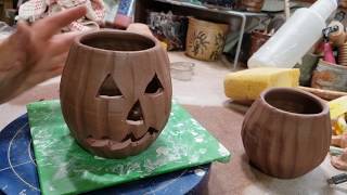 How to make a Pumpkin Candle Holder Out Of Clay