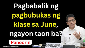 Deped answer on reverting the school opening to june
