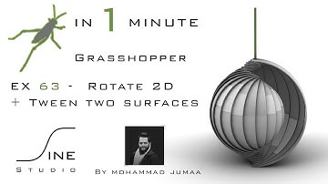 Grasshopper in 1 minute - EX 63 - Rotate 2D + Tween two surfaces