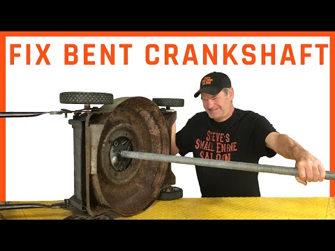 Straighten A Bent Lawn Mower Crankshaft With A Pipe