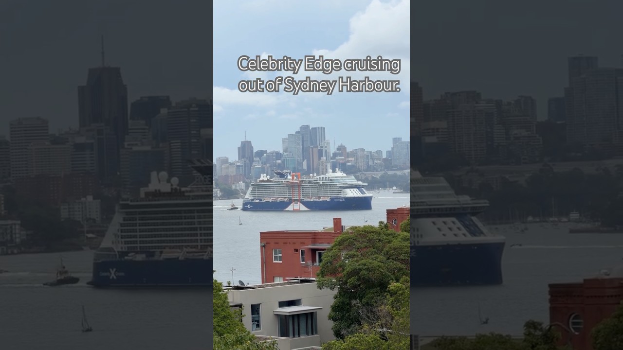 Celebrity Edge leaving Sydney. What a splendid sight! #cruise #travel 🚢 ✨