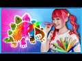 Mewarnai dengan cara meniup dengan blow pen rainbow color stencil  mainan anak  kids toys