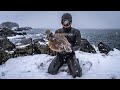 When is it too cold spearfishing remote arctic norway  in winter