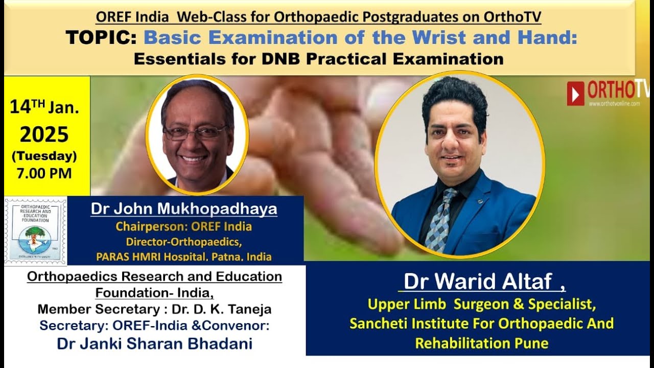 Oref OREF on OrthoTV – Basic Examination of the Wrist and Hand: Essentials ...